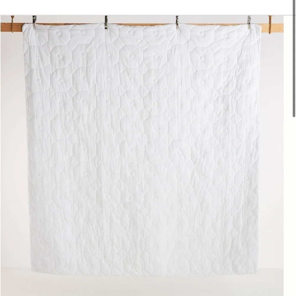 Anthropologie Estie Voile Quilt sz Queen NWT